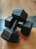 德尔惠哑铃环保包胶六角防滚动手铃男士学生练臂肌家用健身器材浸塑 10公斤一对=5kg*2 包胶六角哑铃 实拍图