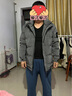 以撒保罗（YISABAOLUO）羽绒服男士冬季外套短款连帽2025新款休闲加厚保暖中青年爸爸冬装 灰色 4XL (150-165斤） 实拍图