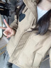 雪中飞羽绒服女短款连帽新款秋冬流行色高密防风时尚百搭加厚保暖外 咖色 L 实拍图