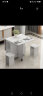 酷林KULIN折叠餐桌 家用白色桌面带储物柜可移动 小户型餐桌饭桌可伸缩 晒单实拍图