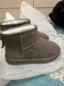 天美意靴子女商场同款厚底短靴休闲保暖女雪地靴CNA41DD3 灰色 37 实拍图