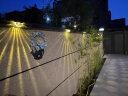 铨阳 太阳能庭院灯户外壁灯室外led防水花园装饰灯围墙阳台台阶氛围灯 4只装（半圆款-暖光+彩光） 实拍图