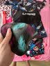 李宁（LI-NING）泳衣女分体三件套沙滩度假防晒罩衫遮肚显瘦温泉泳装727黑蓝L 实拍图