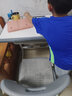 噎尚儿童桌椅套装小学生书桌学习桌儿童专用6-18岁写字桌学校书桌课桌 时尚白70*50套装-手摇升降 实拍图