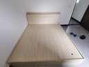 百瑞熙 床 双人床现代简约经济型板式床榻榻米高箱储物床 斑马木色1.8米*2米 裸床 (升级款) 实拍图