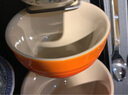 酷彩（Le Creuset）炻瓷米饭碗 汤碗 面碗 沙拉碗 家用碗套装大碗彩虹系列渐变色 11.8cm米饭碗桔色 实拍图