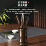 金灶（KAMJOVE）黑檀木实木茶道六君子 竹节茶筒摆件茶针茶杯夹茶匙茶道配件KP-8 【实木精雕 耐磨耐腐】 实拍图