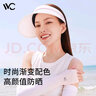 VVC防晒帽女遮阳帽子防紫外线空顶大檐渔夫帽子 渐变紫 实拍图