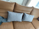 亓元纯色加厚仿棉麻腰枕沙发抱枕靠垫简约客厅家用午睡枕长方形靠枕 浅灰色 40X60腰枕含芯 实拍图