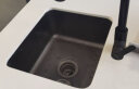 TOSO日本厨房小水槽单槽洗菜盆洗碗槽304不锈钢纳米洗手池吧台茶水间 黑纳米B套餐（圆形抽拉龙头） 450*400MM 晒单实拍图