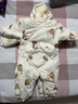 童泰秋冬婴儿衣服新生儿夹棉连体衣0-6个月宝宝哈衣 黄色丨C款 59cm 实拍图