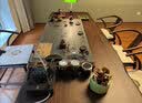 茗石斋乌金石茶盘天然整块石盘家用办公送礼功夫茶石盘搭配船木中式复古 90*45*3cm 单茶盘+木托 实拍图