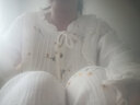 眠岛2024年秋季新款睡衣女纯棉纱布春秋全棉家居服大码夏季家居服 风车菊香草白 L (158-168cm 130斤左右) 实拍图