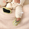 贝肽斯婴儿脚套秋冬新生儿防滑隔凉学步鞋男女宝宝童鞋地板袜软底鞋袜子 绿青蛙【细腻毛圈 保暖不凉脚】 12.5 适合脚长11.5-12.5cm；12-18个月 实拍图