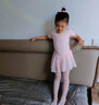 艾舞戈儿童舞蹈服夏季练功女童跳舞衣幼儿园宝宝连体芭蕾舞裙中国舞服装 芭蕾粉-短袖 130 码 高110-120cm重38-48斤 实拍图