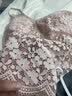 浪莎抹胸式文胸2件装短款蕾丝裹胸美背内衣女聚拢无钢圈文胸吊带背心 粉色 单件【不空杯】 L 建议105-130斤【不空杯】 实拍图