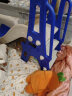 嘻优米滑滑梯儿童室内玩具家用秋千组合3-6岁宝宝滑梯户外游乐园婴儿秋 【全封闭踏板+加长滑道】皇家蓝四合一 实拍图
