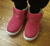回力童鞋冬季儿童雪地靴加绒加厚时尚女童保暖短靴男童棉鞋 1087玫红 30 参考图内长选择 实拍图