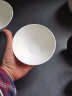玉蝶景德镇陶瓷碗家用吃饭大号汤碗面碗日式白色斗笠碗骨瓷米饭碗深盘 4.5英寸6个装（蘸料碗、小汤碗） 实拍图