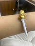 周六福（ZLF）  黄金转运珠男女款情侣字母DIY串珠硬金挂坠 定价 足金 S字母-0.58g 实拍图