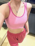 桑若聚拢运动内衣女防震跑步训练健身服美背一体式背心瑜伽服上衣文胸 芭比粉【升级透气杯】 M 推荐尺码 70D/75ABC 实拍图