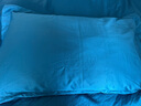 富安娜 纯棉枕套一对装 双人枕头套 长绒棉贡缎高端枕套 高支高密 长绒棉-贵族蓝【抗菌款】 100支 （一对装） 74cm*48cm 实拍图