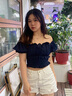 欧贝汐白色牛仔短裤女春夏学生女式牛仔裤高腰破洞短裤女士热裤外穿 白色 M 实拍图