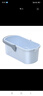 洗拖把桶长方形家用水桶平板拖把清洗桶手提多用桶大号容量多功能 蓝色清洗桶（42cm以下可用） 实拍图