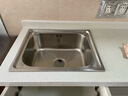 卓浴卫浴水槽单槽304不锈钢厨房洗菜盆洗碗池洗菜池 【304】尊享版50*40水槽套装配角阀 实拍图