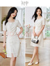 初申夏季短袖连衣裙女国风新中式古典优雅气质白裙子S141Q1016 实拍图