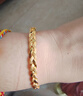 明牌珠宝足金黄金时尚链镯开口编织手镯送礼女AFI0084工费300 轻版 约12.37克 实拍图