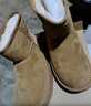 森馬（senma）时尚百搭简约套脚短筒雪地靴加绒保暖女靴723438415 驼色 36码 实拍图
