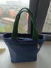 畅印 上班帆布袋拎包手提袋小号外出时尚手提包女妈妈小布包买菜手拎袋学生书袋 藏蓝四叶草 实拍图