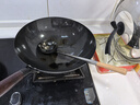 韦大锤炒锅炒菜锅手工铁锅老式家用传统圆尖底无涂层不粘锅具大炒勺 34cm无耳手工铁锅 盖+勺+铲+刷 34cm 实拍图