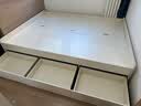全友家居 简约奶油风家具无床头榻榻米1.5米单人抽屉储物收纳板式床 实拍图