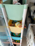 纳鸣小推车置物架玩具零食收纳架儿童书架厨房卫生间可移动落地储物架 4层 实拍图