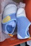 卡特兔童鞋婴儿学步鞋秋季儿童凉鞋软底网面宝宝鞋男女童幼儿园室内鞋 白蓝 22 内长13.5cm 脚长12.5-13.0 实拍图