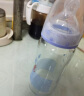 NUK德国进口 婴儿宽口玻璃奶瓶新生儿耐高温彩色奶瓶120\/240ml 蓝色240ml(6-18硅胶)+把手+吸管 晒单实拍图