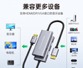 毕亚兹 DP转HDMI/VGA/2DP四合一转换器 4k60hz高清转接头线 标准DisplayPort电脑连接电视投影仪 实拍图