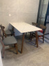 织繁现代简约实木餐桌家用小户型家用吃饭桌子长方形岩板餐桌椅组合 1.3*0.8米【将军岩板】 一桌四椅(主图款薯片椅) 实拍图