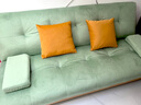 彻彻实木沙发床多功能可折叠小户型客厅两用沙发现代简约书房日式家用 薄荷绿【舒适科技绒】 190cm 三人位带2扶手枕2抱枕 实拍图