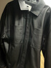杰克·琼斯（JACK&JONES）男装春秋宽松皮衣舒适简约时尚纯色潮流休闲外套短款上衣PU夹克男 E40 黑色 L 180 实拍图