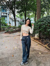 衣品天成2025春夏季垂感休闲裤子女高级感抽绳宽松显瘦运动长裤阔腿裤女 实拍图