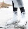 欣沁雨鞋套成人防雨鞋防滑加厚耐磨便携式雨靴磨砂白 L(39-40) 实拍图