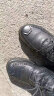 正泰马丁靴女鞋羊毛棉靴子英伦女士皮靴厚底加棉高帮皮鞋JZG015黑色36 实拍图