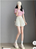 浪莎冰丝短裤女夏季外穿高腰宽松显瘦百搭休闲a字三分运动阔腿热裤子 白色 L 建议100-120斤 实拍图