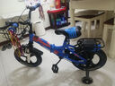 永久儿童自行车可折叠男女孩2-3-4-6-10岁脚踏车中小童宝宝童车 蓝 【避震一体轮＋加宽闪轮】可折叠 14寸 实拍图