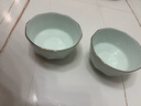 浅野造物 北欧ins金边钻石餐具碗碟盘套装家用影青瓷创意日式纯色家用高颜值盘子鱼盘陶瓷饭碗 影青钻石四人食配汤碗（描金） 实拍图