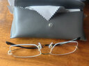 蔡司（ZEISS）镜片近视眼镜男商务半框眼睛框可配度数变色防蓝光辐射护目散光女 金色（钛材升级款） 配跃光镜片防蓝光平光(无度数) 实拍图