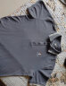 啄木鸟（TUCANO）短袖t恤男士夏季商务休闲韩版纯色polo透气百搭上衣男装 灰蓝 2XL 实拍图